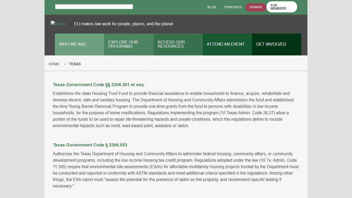 Texas Environmental Law Institute