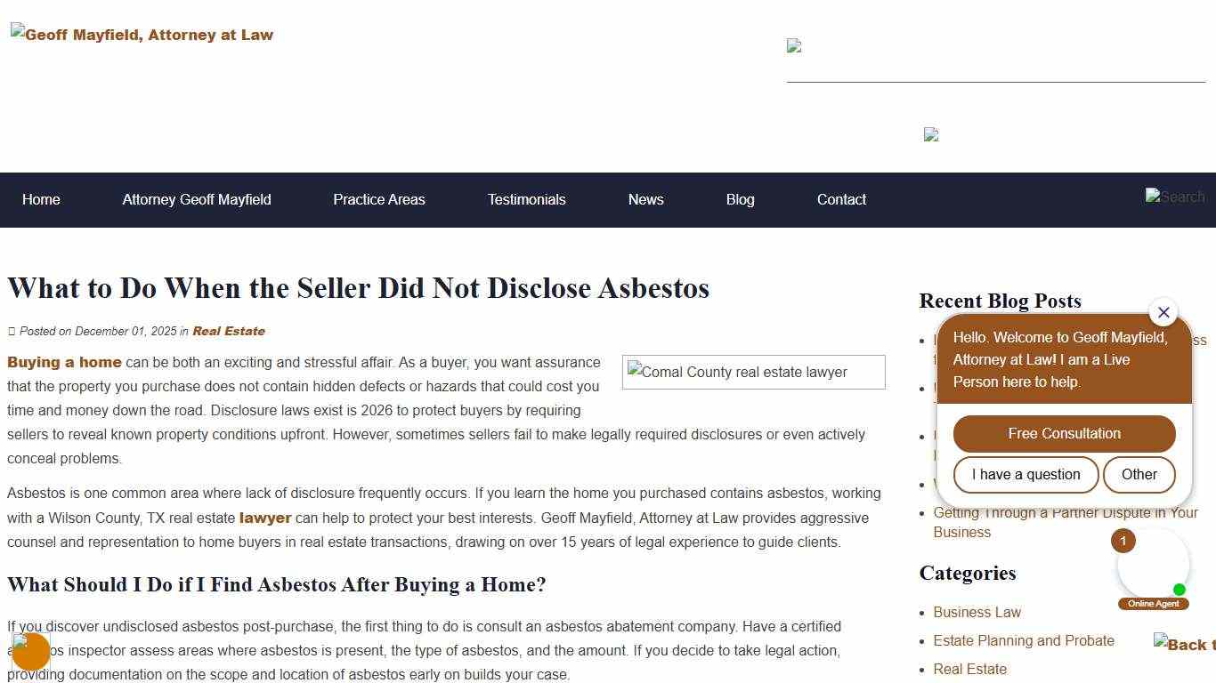 What to Do When the Seller Did Not Disclose Asbestos TX